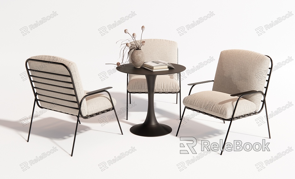 Modern Leisure Table and Chair Negotiation Table and Chair Ironwork Outdoor Table and Chair model