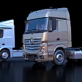 Mercedes Functional Trucks In Silver And Gold With Modern Cab And Chassis Design