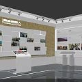 Smart City Planning Exhibition Hall With Digital Screens And Data Visualization 3d model