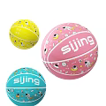 Assorted Colored Sijing Balls With Cartoon Patterns And World Football Design