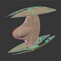Futuristic Mechanical Structure With Brown Body And Metallic Components Unique Design And Shiny Base