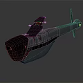 Futuristic 3D Rendered Helicopter With Sleek Gray Body Red Accents And Rotor System Design
