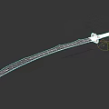 Traditional Japanese Katana Sword With Black Blade Red Patterns And Decorative Handle