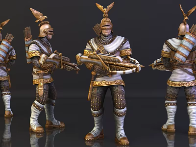 Modern game character crossbow archer 3d model Modern game character crossbow archer 3d model