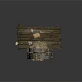 Medieval Stone Archway Building With Wooden Door And Stone Masonry Details