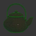 Decorative Brown Teapot With Bamboo Leaf Pattern Handle And Lid For Daily Household Use