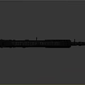 Modern Tactical Black Assault Rifle 3D Model With Grip And Barrel Design