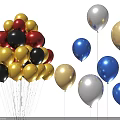 Vibrant Balloons in Red Yellow Black Gold Silver and Blue for Party Decoration