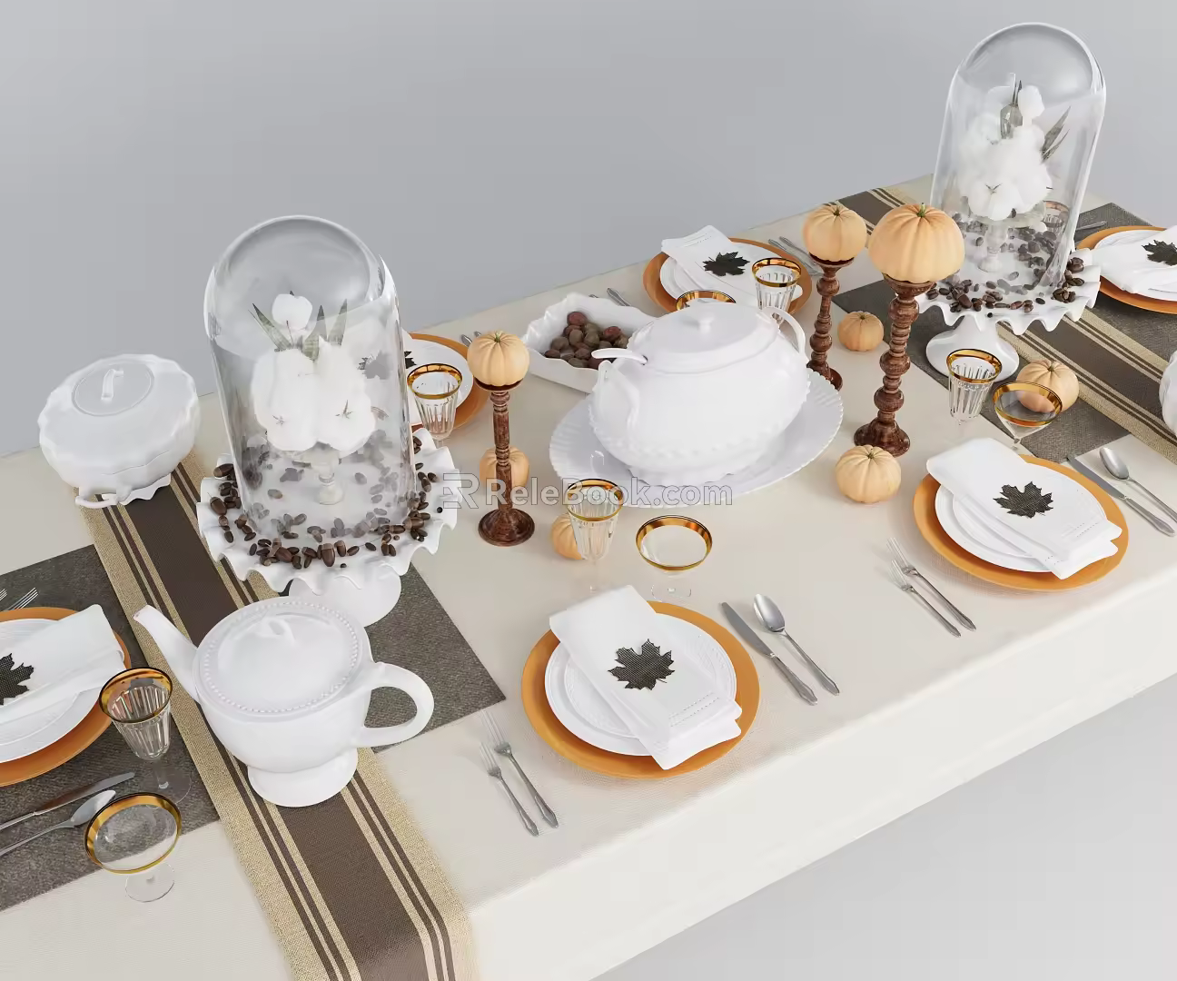 Modern Tableware Combination 3d model