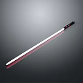 Bright Illuminated LED Light Stick With White Red Glow And Black Top