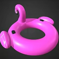 Pink Flamingo Shaped Inflatable Swimming Ring with Safe Design for Summer Water Activities