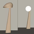 Modern minimalist floor lamp combination 3d model