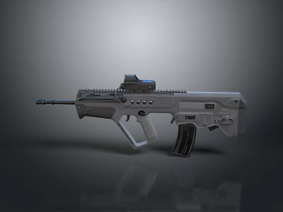 Modern Tactical Rifle With Scope Magazine Tactical Rail Ergonomic Grip And Modular Design 3d model