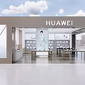 Wind mobile phone tablet notebook version of computer electronic products digital exhibition hall 3d model