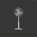 Sharp White Electric Stand Fan With Modern Design And Stable Base 3d model