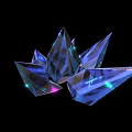 Blue Crystal Decorative Ornament Set With Glowing Effect And Mystical Symbols For Home Decor