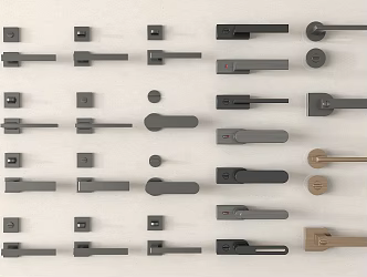Modern minimalist door handle room door handle door handle 3d model