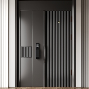 Modern security door 3d model