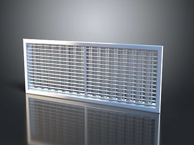 Metal Rectangular Grille With Grid Design For Home Ventilation And Decoration 3d model