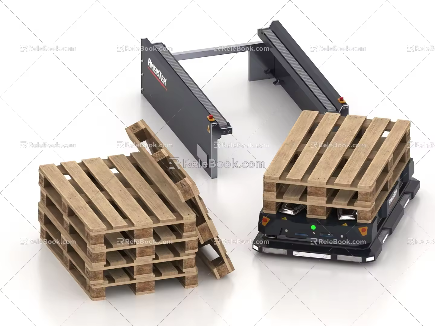Mobile Robot Pallet Handling Robot Logistics Handling Robot Storage Handling Equipment 3d model