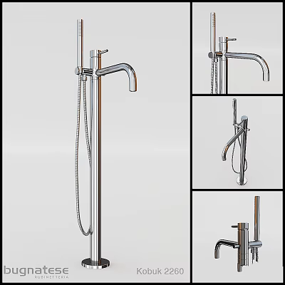 Various Modern Faucet Styles With Stainless Steel Design And Handheld Shower 3d model