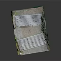 Realistic Outdoor Landscape Model With Tiered Stone Steps Green Foliage And Paved Ground