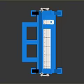 Sturdy Blue Industrial Manual Folding Machine With Metal Frame And Workbench