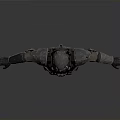 Sci Fi Armored Warrior Character With Metallic Mechanical Armor And Helmet