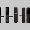 Modern Smart Door Handle Designs With Digital Keypad And Sleek Black Finish