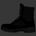Durable Black Lace Up Boots With Thick Sole For Outdoor Everyday Use