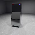 Silver Upright Freezer With Stainless Steel Body And Digital Display In Empty Room