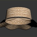 Modern Hat Women's Hat Sun Hat Topper Hat 3d model