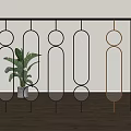 Partition Screen Glass Partition Glass Screen Partition Wall 3d model