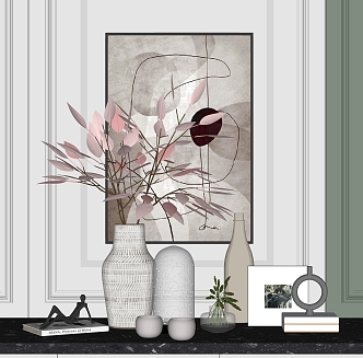 Modern Ornaments Combination Ornaments Vase Furnishings 3d model