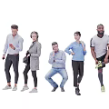 Many characters 3d model