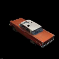 Vintage Red Classic Car with Retro Design and Old Vehicle Features