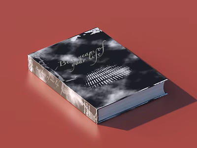 The Secrets of the Tower Book Cover with Black White Tower Illustration on Red Background 3d model