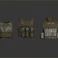 Tactical Vests With Camouflage Patterns And Brown Straps In Different Designs