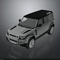 White And Black SUV With Modern Design Roof Rack And Front Grille