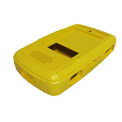 Yellow Protective Device Case With Openings And Slots For Electronics 3d model