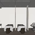 Elegant Modern Beauty Salon Interior With Massage Beds Salon Chair And Soft Lighting