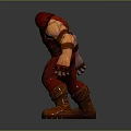 Muscular Man In Red Costume Standing In Powerful 3D Rendered Superhero Pose