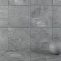 Modern Decorative Sphere Component On Gray Textured Tile Wall Surface