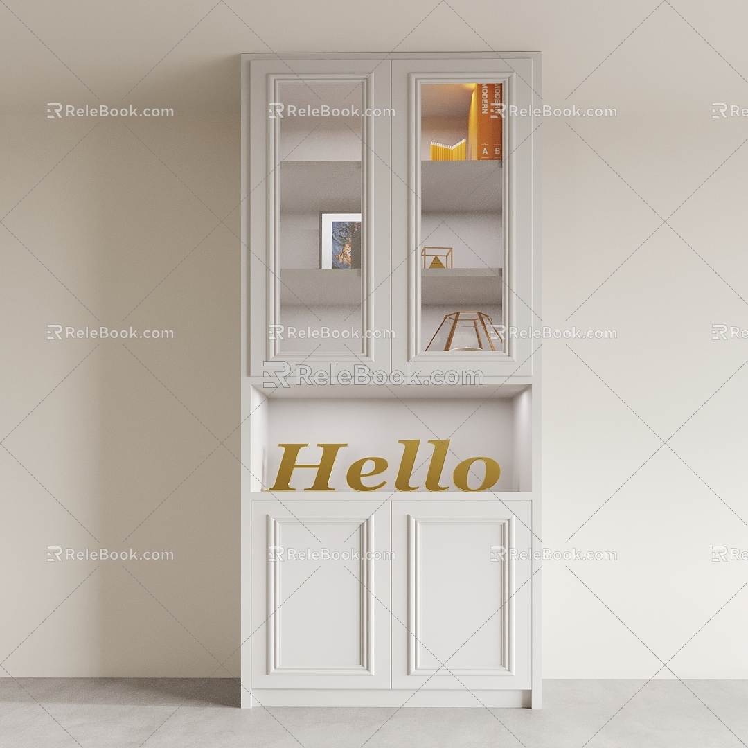 Shoe Cabinet Bookcase Entrance Cabinet Wine Cabinet Sideboard 3d model