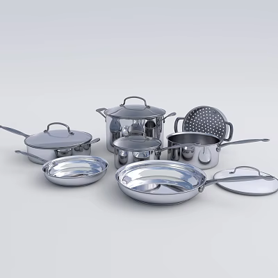 Modern pot kitchenware 3d model Modern pot kitchenware 3d model