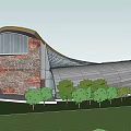 Modern Mengding Mountain Museum Building Featuring Curved Roof And Waterfront Greenery