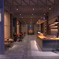Modern Dessert Shop Interior With Pastry Display Counter And Cozy Seating Area