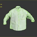 White Shirt With Collar Long Sleeves And Chest Pocket Displayed On Flat Surface