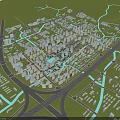 Detailed Aerial Planning of 3D Urban Layout with Road Network Rivers and Buildings