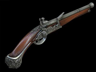 Retro Gun 3d model Retro Gun 3d model